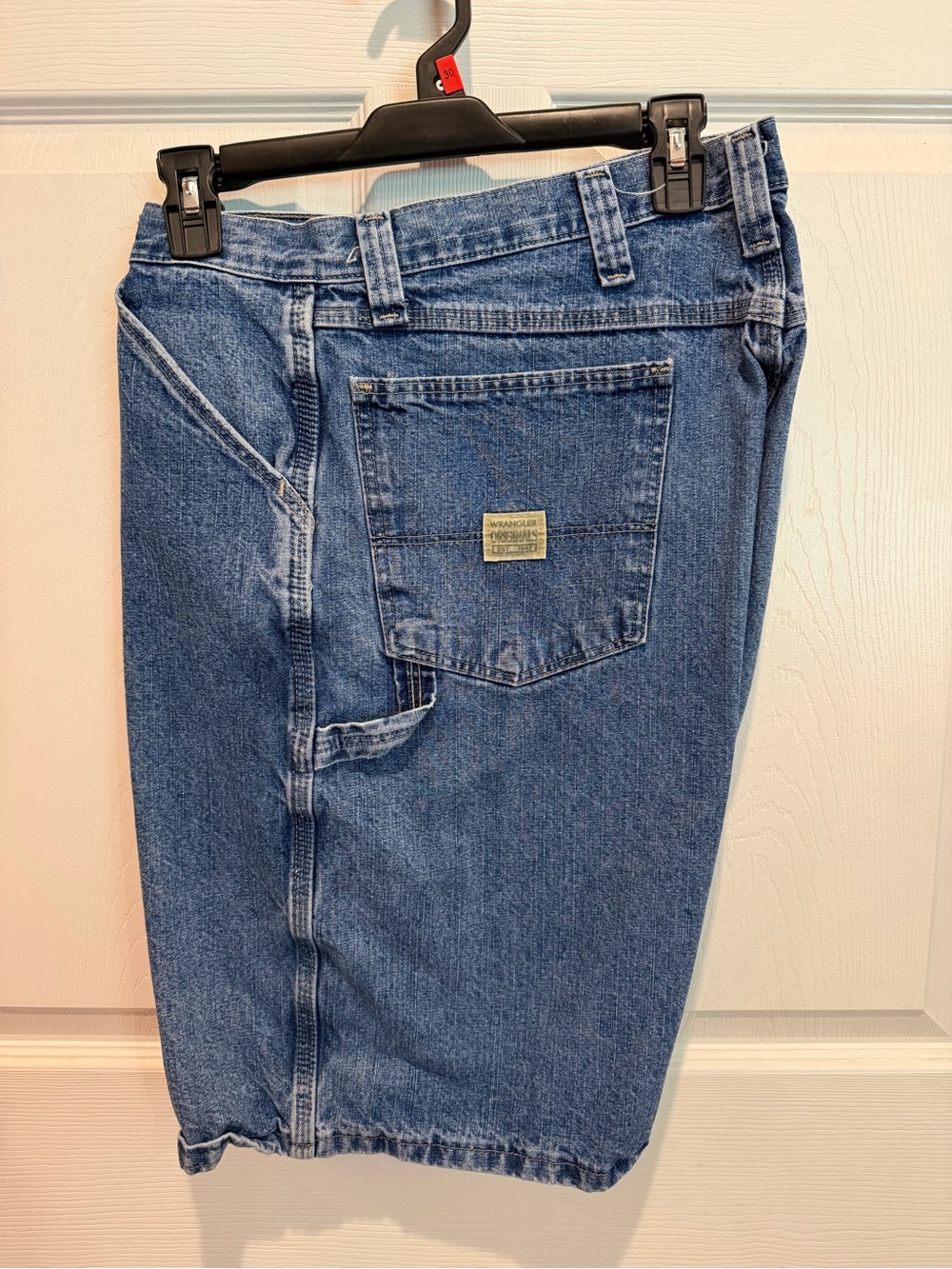 Wrangler Men's Medium Blue Denim Carpenter Shorts 38